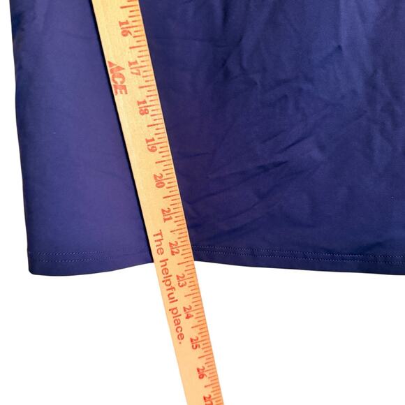 Lands End Sz 8 Navy Tankini Top Square Neck Underwire Beach Cruise Pool - Picture 3 of 7